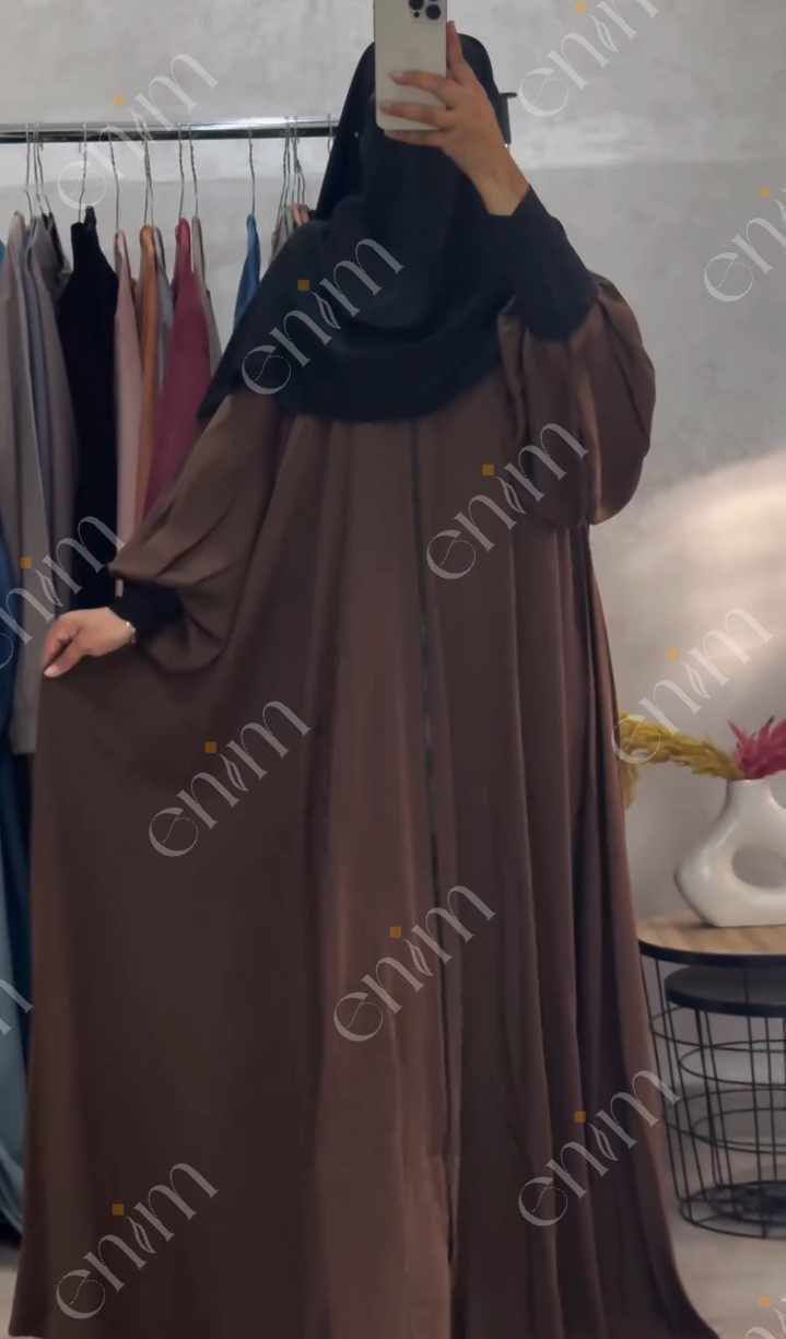 Elara Luxe Zipper Abaya