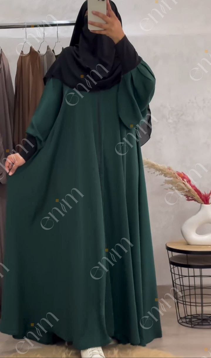 Elara Luxe Zipper Abaya
